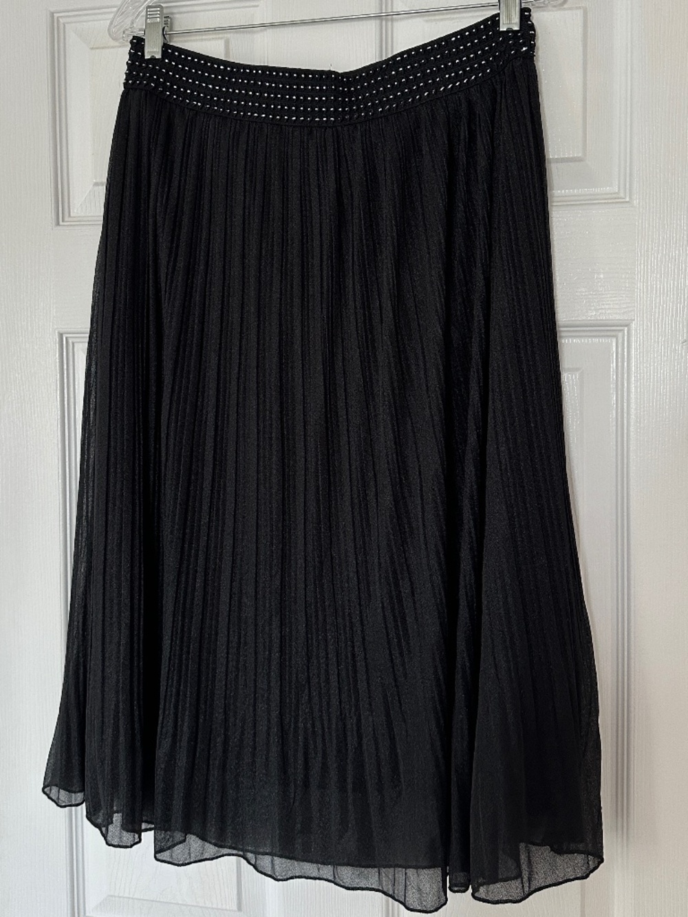 Metrowear Black Pleated Skirt Shimmer Size PL Whimsigoth Fashion